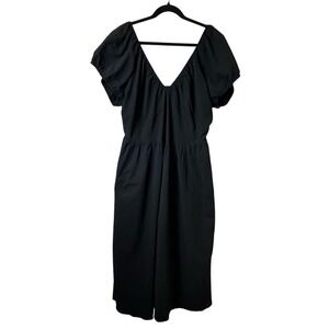 City Chic‎ Shelby Midi Dress V Neckline Smocked Back Size L or 20 Cottage Boho